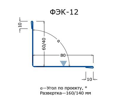ФЭК-12 внутренний угол примыкания стены и кровли