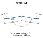 ФЭК-24 нащельник узла конька кровли